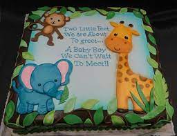 Baby Showerc Cake Animal Baby Shower Cake Safari Baby Shower Cake Baby Shower Desserts Boy