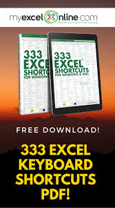 Free Pdf Download 333 Excel Keyboard Shortcuts In 2020 Excel Tutorials Microsoft Excel Tutorial Excel Shortcuts