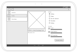 Download Android Tablet Wireframe Example For Skype Profile This Wireframe Example Is Brought To You By The Wirefra Wireframe Prototyping Tools User Experience Design