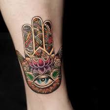 This symbol has huge importance in the middle east which is populated with muslims and jews. 63 Dainty Hamsa Hand Tattoos To Keep The Evil Eye Away Spiritustattoo Com