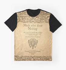 Shakespeare Much Adoe About Nothing 1600 Graphic T Shirt By Bibliotee Shakespeare Tee T Shirt Shakespeare