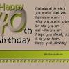 40th birthday messages that are perfect to add to birthday cards. 1