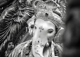 Artistic Ganpati Photo Black And White 