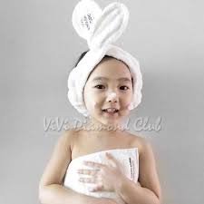 Fashion Korean Rabbit Ear Soft Towel Hair Band Wrap Tie Headband Bath Spa Makeup Baby Girl Hair Bows Girl Hair Bows Spa Headband