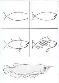 1.3.7 cara menggambar ikan kartun. Baru 27 Cara Menggambar Ikan Arwana