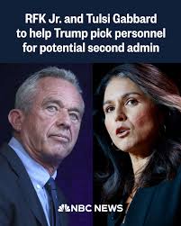 Robert F. Kennedy Jr. and former Rep. Tulsi Gabbard have been named to  former President Trump's transition team, the Trump campaign says.  nbcnews.to/3Z0hFww