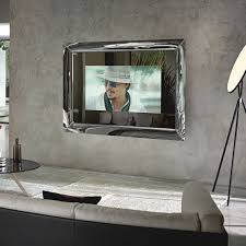 A mirror on the wall, adds more beauty to your hall. Wall Mounted Tv Mirror Caadre Fiam Italia Contemporary Rectangular Metal