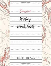 Free printable cursive practice sheets. Cursive Writing Worksheets Bumper 100 Page Dotted Line Notebook Improve Alphabet Handwriting Practice Sheets Beginning Cursive Letter Tracing Book Tulips School Kids Double 9798616580580 Amazon Com Books