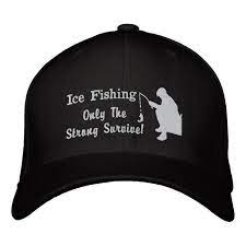 Ice Fishing Strong Survive Quote Hat Zazzle Com Surviving Quotes Ice Fishing Fishing Gifts