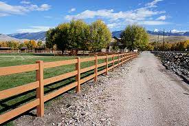Fence rails connect your vinyl fence posts and pickets. Dark Brown Vinyl Horse Fence Mocha Walnut Vinyl Horse Fence