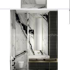 Modern charm meets contemporary flair with this vanity base. China Customized Panda White 34 Inch Marble Bathroom Vanity Top China Splash Back China Vanity Top
