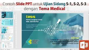 Contoh Slide Ppt Ujian Sidang Skripsi Tesis Tema Kesehatan Di 2020 Tesis Universitas Tulisan