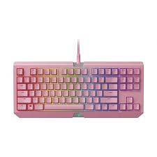 The new razer blackwidow tournament edition chroma mechanical gaming keyboard boasts full independent backlighting and macros for every key, as well as a new proprietary switch. Razer Quartz Edition Blackwidow Tournament Edition Chroma V2 Mechanical Gaming Keyboard Pink Xcite Kuwait