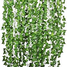 The foliage is made from a soft plastic which makes them not only look realistic but feel it too. Buy Dearhouse 12 Strands Artificial Ivy Leaf Plants Vine Hanging Garland Fake Foliage Flowers Home Kitchen Garden Office Wedding Wall Decor 84 Feet Green Online In Turkey B071ldmfss