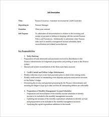 For entry into data sheets Financial Assistant Job Description Template 9 Free Word Pdf Format Download Free Premium Templates