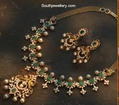Diamond Emerald Necklace Photo Gold Jewellery Design Necklaces Gold Jewelry Fashion Gold Jewellery Design