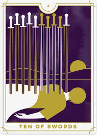 Blocked happiness, excessive enthusiasm, pessimism, unrealistic expectations, conceitedness. Ten Of Swords Tarot Card Meanings Biddy Tarot