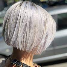 Pin Von Jackie Hewitt Auf Hair Colours Bob Frisur Graue Haare Bob Frisur Kurzhaarfrisuren