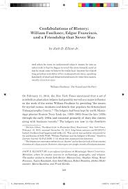 PDF) Confabulations of History: William Faulkner, Edgar Francisco, and a  Friendship that Never Was