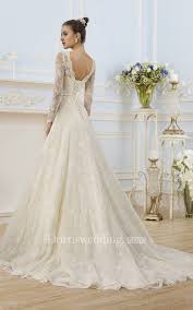 A Line Floor Length V Neck Illusion Sleeve Corset Back Lace Dress With Appliques And Bow Dor Corset Back Wedding Dress Wedding Dresses Corset Wedding Dresses