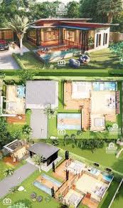 Rest House Plan With 2 To 3 Bedrooms In 2020 Rest House Beautiful House Plans Modern Style House Plans