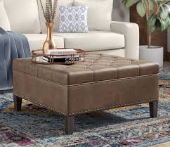 Sigler Tufted Cocktail Ottoman In 2020 Ottoman Decor Ottoman Square Storage Ottoman