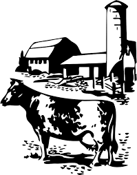 Barn Farm Animals Clipart Black And White Free Clipart Cow And Barn Johnny Automatic Aztec Drawing Animal Silhouette Farmhouse Paintings