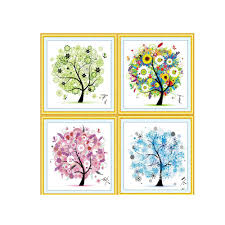 Also, free pattern downloads for beading, cross stitch, knitting, crochet. Cross Stitch Diy Handmade Needlework Set Dream Tree Cross Stitch Scenery Patterns Embroidery Scenery Home Decoration 49 X 49 Cm Summer Four Seasons Rich Tree Cross Stitch Counted Kits