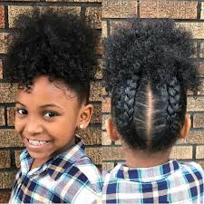 Not only does it help seal in moisture but it allows for less manipulation of their. Cute And Simple Hairstyle For Little Girls Braids And Puff Hair Styles Baby Girl Hairstyles Toddler Hair