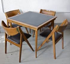 Gorgeous Folding Card Table And Chairs Vintage Mid Century Modern Stakmore Folding Chairs And C Card Table And Chairs Table And Chair Sets Folding Dining Table