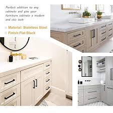 24 space saving bathroom vanities like this are becoming increasingly popular as remodeling options. 10pack Goldenwarm Black Square Bar Cabinet Pull Drawer Handle Stainless Steel Modern Hardware For Kitchen And Bathroom Cabinets Cupboard Center To Center 6 1 4in 160mm Kitchen Cupboard Handles Pricepulse