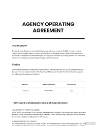 Free Sample Agency Agreement Template Google Docs Word Template Net Agreement Agency Trend Analysis