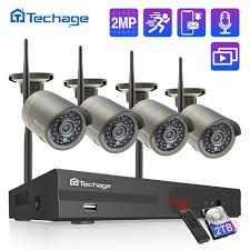 Vous recherchez un kit vidéosurveillance sans fil ou wifi avec la possibilité d'un contrôle via votre pc ou votre mobile ? Techage 8ch 1080p Sans Fil Nvr Kit Systeme De Videosurveillance 2mp Wifi Audio Enregistrement Camera Ip Ir Exterieur Video Securite Surveillance Nvr Ensemble Aliexpress