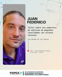 📍Taller sobre una cobertura de noticias de pequeñas localidades con  alcance nacional 🎙️ Juan Federico (@juanfederico.cba) es periodista  especializado en periodismo policial y judicial. Actualmente trabaja en  Cadena 3 y es docente