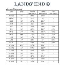 Lands End Shirt Size Chart 2019