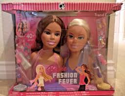 Black Barbie Head Styling Doll Barbie Fashion Fever Trend Friends Styling Head 40 Pcs L6489 2007 New Barbie Fashion Barbie Styling Head Barbie