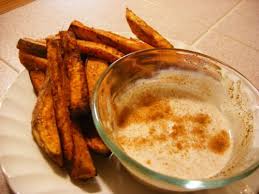 Sweet potatoes can take high heat, and you might see them and worry they're burned. Sweet Potato Fries With Maple Cinnamon Dipping Sauce Sweet Potato Fries Sweet Potato Fries Cinnamon Sweet Potato Dipping Sauce