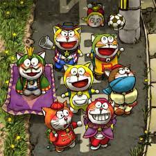 doraemon y sus amigos llendo a la escuela ドラえもんズ ドラえもん かわいい イラスト