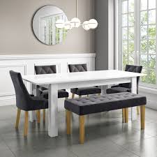 5% voucher applied at checkout. White Extendable Dining Table With High Gloss Finish 6 Seater Vivienne Buyitdirect Ie