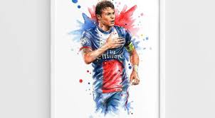 Thiago Silva Psg A3 Art Prints Of The Original By Nazarart 25 00 Posters Art Prints Soccer Artwork Poster Wall Art