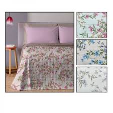 Trapuntino copriletto matrimoniale boutis elegance fantasia provenzale colore. Trapuntino Matrimoniale Jane Fiori Provenzale Bouti Stampato Easy Home Store