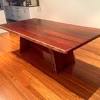 Jarrah and sheoak coffee table with draw. 1