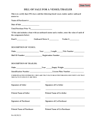 free fillable trailer bill of sale form pdf templates