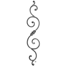 Family Forged Steel Decorative Scroll Panel With Center Round Bushing Round Scroll Ends 1 2 Square Sol Decorative Lines Wrought Iron Decor Decorative Panels