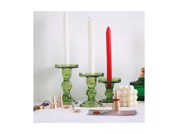Most candles are made from paraffin wax. Candle Candlesticks Green Glass Pillar Candle Holder Candlestick Taper Candle Set Home Wedding Decor Home Garden