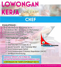 Saat ini rumah sakit unhas kembali membuka rekrutmen lowongan kerja terbaru pada bulan juli 2020. Lowongan Kerja Chef Rs Mitra Husada Pringsewu