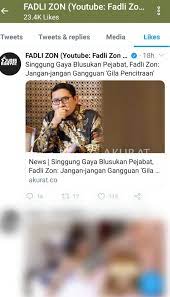 Fadli zon official) @fadlizon on twitter. Fadli Zon Jadi Trending Di Twitter Dipicu Like Postingan Akun Porno Kumparan Com