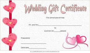 14 Free Printable Wedding Gift Certificate Templates