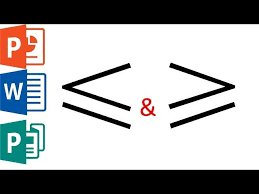 The symbol for a less than or equal to is ≥. How To Type Greater Than Or Equal To In Ms Word Publisher Powerpoint Youtube