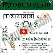 Forum Syair Forum Syair Hk Sabtu 10 April 2021